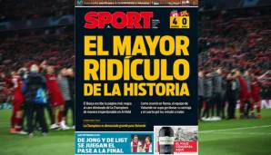SPORT (Spanien): "Die größte Lächerlichkeit der Geschichte. Barca schreibt die schwärzeste Seite und verliert auf unverzeihliche Art in Anfield."