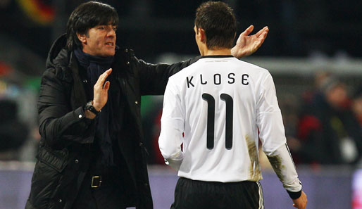 Bundestrainer Joachim Löw muss in der EM-Qualifikation gegen Belgien auf Miroslav Klose verzichten