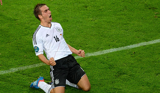 Philipp Lahm erzielte im EM-Viertelfinale gegen Griechenland den 1:0 Führungstreffer