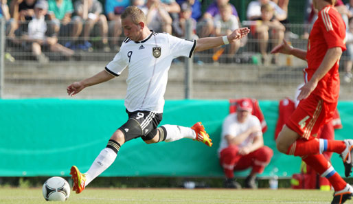 Marcel Kärcher vom 1. FSV Mainz 05 erzielte den goldenen Treffer gegen Schottland