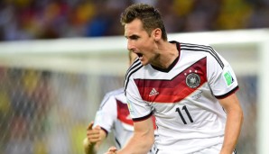 Miroslav Klose erzielte gegen Ghana seines 15. WM-Treffer