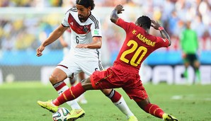 Sami Khedira zog sich im Spiel gegen Ghana eine Innenbandzerrung zu