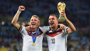 Bastian Schweinsteiger und Lukas Podolski wurden 2014 Weltmeister.