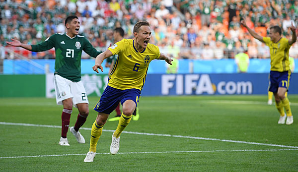 Werders Augustinsson erzielte die Führung für Schweden.