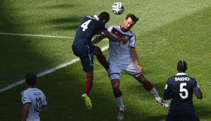 WM 2014: 28 Jahre nach dem letzten Aufeinandertreffen der beiden Teams bei einer WM eliminierte das DFB-Team die Franzosen wieder in einem K.o.-Spiel. Mats Hummels erzielte den goldenen Treffer zum 1:0-Endstand per Kopf.