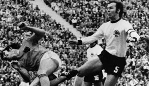 Platz 14: Franz Beckenbauer - 103 Länderspiele absolvierte Beckenbauer von 1965 bis 1977 als Spieler für Deutschland. Der zweifache Weltmeister von 1974 als Spieler und 1990 als Trainer erzielte 14 Tore für die Nationalmannschaft.