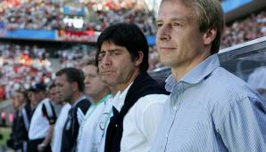 TRAINER – Jürgen Klinsmann: Sollte das DFB-Team nach dem EM-Debakel 2004 mit frischen Ideen wieder in die Erfolgsspur führen und machte das Sommermärchen möglich – natürlich mit der Hilfe von Co-Trainer Jogi Löw.