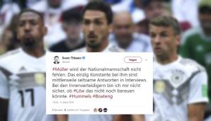 Größenteils wird nun über die Bedeutung der drei Spieler für die Nationalmannschaft geurteilt. Mal äußerte man Verständnis für die Ausbootung Müllers, mal für die von Boateng.
