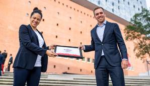 Celia Sasic und Philipp Lahm kümmern sich gemeinsam um die Austragung von EM-Spielen in Deutschland.