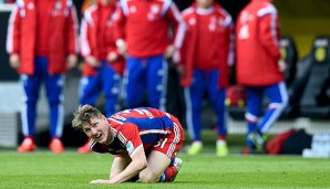 Bastian Schweinsteiger zog sich die Verletzung im Spiel bei Borussia Dortmund zu