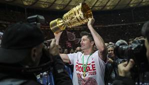 In der vergangenen Saison holte sich Robert Lewandowski mit dem FCB den Titel in Berlin.