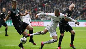 Eintracht Frankfurt traf kurz vor der Pause zur Führung.