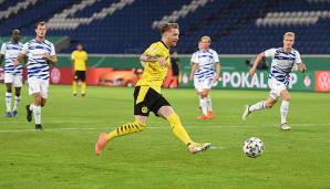 Platz 1: MARCO REUS am 14. September 2020 für Borussia Dortmund gegen den MSV Duisburg (1. Runde): 3 Sekunden.