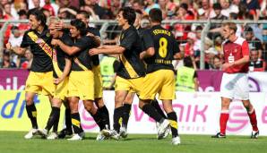 1. Runde bei Rot-Weiss Essen - 3:1-Sieg am 9. August 2008 (hier sah Neuzugang Sadrijaj Sekunden nach seiner Einwechslung die Rote Karte!) - Aus im Achtelfinale zu Hause gegen Werder Bremen (1:2).