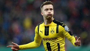 Marco Reus brachte die Dortmunder unter strömendem Regen in Führung