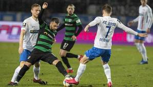 Preußen münster gewann gegen Rostock.