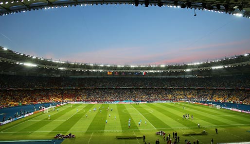 Die Stadion in Kiew war, wie hier beim Finale, zumeist ausverkauft