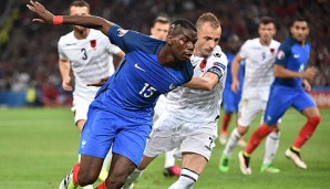 Paul Pogba durfte gegen Albanien erst nach der Halbzeit ran