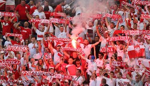 Auch im Stadion konnten sich die polnischen Fans nicht zurückhalten