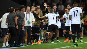 Nach fünf Jahren Pause erzielte Bastian Schweinsteiger mal wieder ein Tor fürs DFB-Team