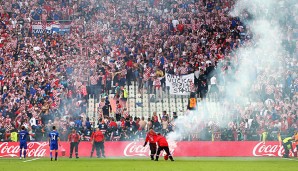 Die kroatischen Fans sorgten gegen Tschechien für eine kurze Spielunterbrechung