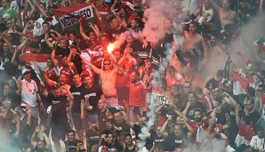 Die ungarischen Fans fügen sich nahtlos ins Bild der EM