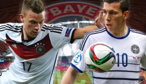 Joshua Kimmich (l.) und Pierre-Emile Höjbjerg spielen kommende Saison gemeinsam beim FC Bayern