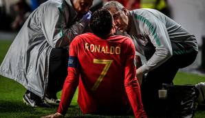 Cristiano Ronaldo verletzte sich im EM-Quali-Spiel gegen Serbien.