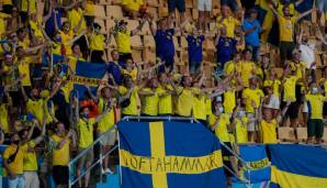 Das 0:0 gegen Spanien wurde von den schwedischen Fans bejubelt.