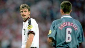 Thomas Helmer gewann 1996 mit Deutschland gegen England - damals schon dabei: der heutige Three-Lions-Trainer Gareth Southgate.