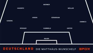So sieht die Wunschelf von Lothar Matthäus aus. Der Rekordnationalerspieler baut also wie Bundestrainer Löw zuletzt auf eine Formation mit Fünferkette.