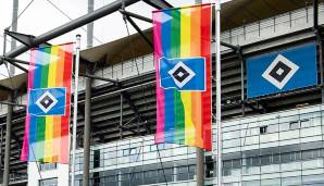 Auch der HSV zeigte sich solidarisch mit München und der LGBTIQ-Community. Am Volksparkstadion wehte ebenfalls der Regenbogen.