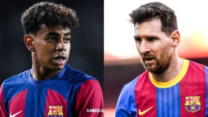 Lamine Yamal Lionel Messi Barcelona