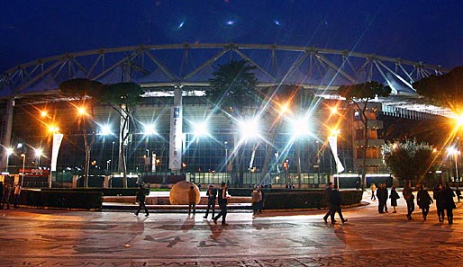 Vor der Partie war es ruhig vor dem Stadio Olimpico in Rom