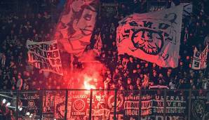 Die Fans von Eintracht Frankfurt brannten gegen Inter Mailand erneut Pyrotechnik ab.