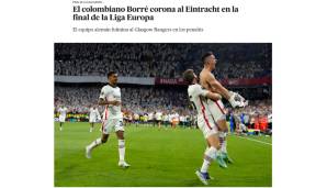El Pais: "Der Kolumbianer Borre krönt Eintracht im Finale der Europa League."