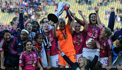 Das Team von Olympique Lyon gewann vergangene Saison in München die Champions League
