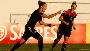 Simone Laudehr traf für die deutschen Frauen in Portugal