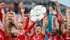 Mit den Bayern-Frauen feierte Lina Magull 2021 die Deutsche Meisterschaft.