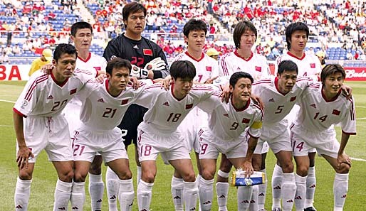 Chinas Nationalteam konnte sich 2002 für die WM-Endrunde qualifizieren