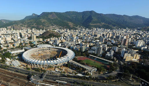 Hier soll das Finale stattfinden: Das Stadion Maracana in Rio de Janeiro