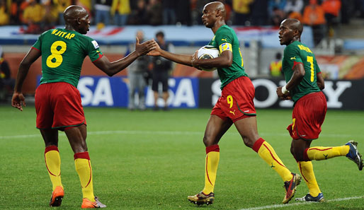 Sind sich einig: Die Spieler von Kamerun streiken