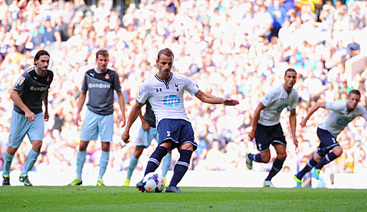 Roberto Soldado traf zum 1:0 für Tottenham vom Elfmeterpunkt