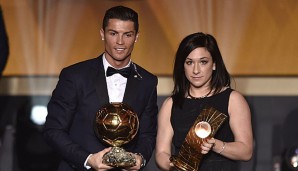 Zwei Gewinner unter sich: Cristiano Ronaldo (l.) und Nadine Keßler (r.)