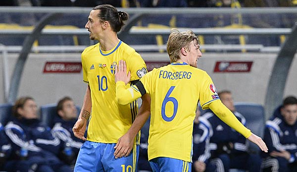 Zlatan Ibrahimovic und Emil Forsberg spielten gemeinsam in der schwedischen Nationalmannschaft