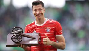 Saison 2021/22: Robert Lewandowski (FC Bayern München) - 35 Tore, 70 Punkte