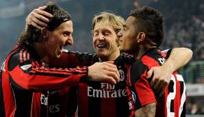 "Das ist ein Traum, ein Witz", sagt Boateng rückblickend auf seinen ersten Tag bei Milan, wo er mit Ibrahimovic, Robinho, Seedorf, Pirlo, Ambrosini, Gattuso, Ronaldinho und Co. im ersten Jahr den Scudetto gewinnt.