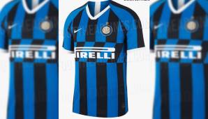 Inter Mailand - Heimtrikot: Hier will Footy Headlines wissen, dass sich Inter künftig mit schwarzen Diagonalstreifen auf der Brust präsentiert. Sieht doch irgendwie komisch aus.