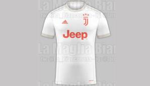 Juventus Turin - Auswärtstrikot: In der Fremde trägt CR7 künftig wohl Weiß, Orange und Beige.