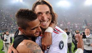 Kevin-Prince Boateng und Zlatan Ibrahimovic spielten gemeinsam für den AC Milan.